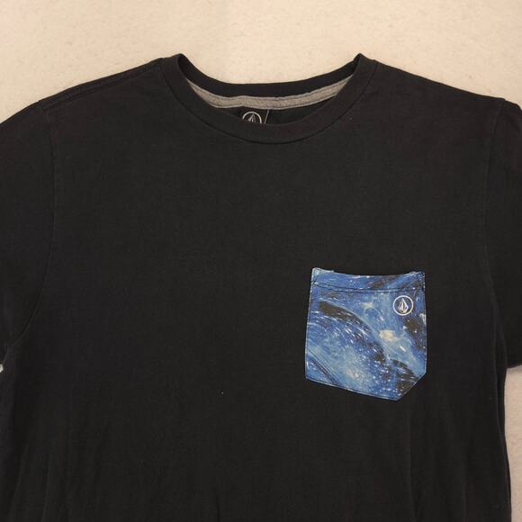 Volcom Crew Neck Short Sleeve Graphic T Shirt Mens Size Medium M Black - Picture 1 of 9